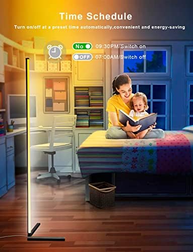 LanSuper Smart Corner Floor Lamp, 65" RGBW Color Changing LED Floor Lamp - Image 5