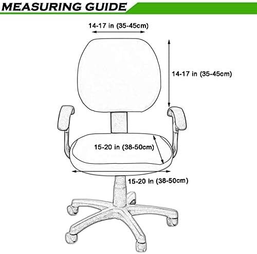 Smiry Office Computer Chair Covers for Desk Rotating Chair Protector | Stretch Jacquard Removable Washable Universal Slipcovers, Seat + Backrest Cover, Camel - Image 5
