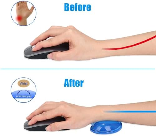 Gel Keyboard & Mouse Wrist Rest Set - Keyboard Wrist Rest Pad & Mouse Support for Office Gaming Pad Computer Laptop Ergonomic Comfortable Pain Relief- Pad Set (Mouse Support Set) - Image 4
