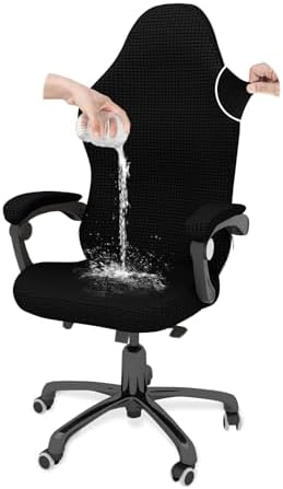 Gaming Chair Cover Game Chair Seat Cover for Reclining Racing Chair, Black | Waterproof, Cat Scratch Proof, Stretch with Amrest, Breathable, Anti-Scratch, Pet-Resistant,For Tall High Back Chairs by GOWT