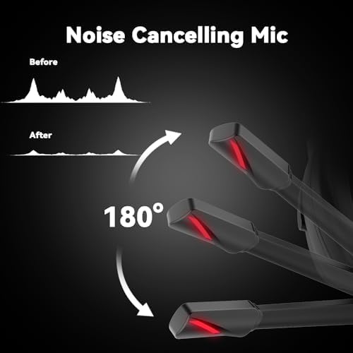 Jimonyer Gaming Headset with Microphone, 7.1 Surround Sound and Noise Canceling Over Ear Headphones for PC/PS4/PS5/Xbox Series/Switch, RGB Light and Soft Imitation Protein Earmuffs(Black) - Image 4