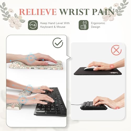 iLeadon Desk Protector Mat, Ergonomic Wrist Pad for Keyboard and Mouse - Image 3