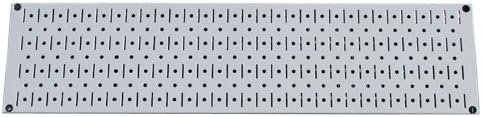Wall Control Narrow Pegboard Rack 8in x 32in Gray Metal Pegboard Runner Tool Board by Wall+Control