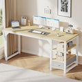 Mericonia 54" Reversible Computer Desk with Drawer, 1" Thick Office Desk by MERICONIA