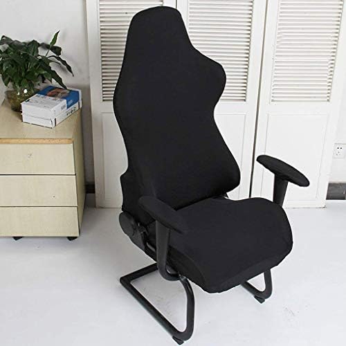 BTSKY Ergonomic Office Computer Game Chair Slipcovers (No Chair) | Stretchy Polyester Covers Universal Protective Chair Seat Covers for Reclining Racing Gaming Gaming Chair, Black - Image 6
