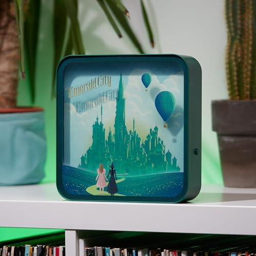 Numskull Official Wicked LED Light Box Acrylic Lamp – Elphaba & Glinda Design – USB Powered or Battery Operated – Desk, Shelf, or Wall Mountable - Image 2
