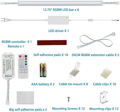 Litever Under Cabinet LED Light. RGBW. Color Change & Super Bright 4000K - Image 5