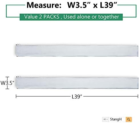 StangH Office Cable Management Sleeve kit 39 Inches, 2 Pieces -White - Image 2