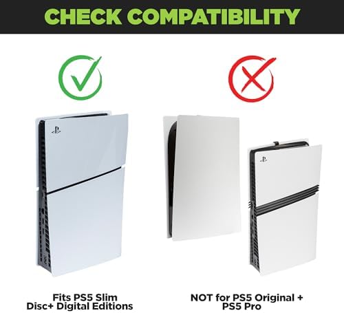HIDEit Mounts PS5 Slim with Two Controllers & a Universal Headset Wall Mount Bundle - American Company - Quality Steel Wall Mount - Design for Proper Airflow (Not for PS5 Original) - Image 2