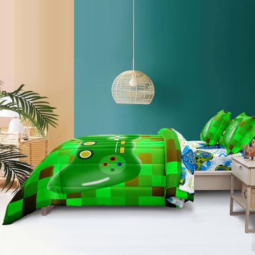 Twin Size Gaming Bedding Set for Teens Boys 5 Pieces Bed in A Bag - Image 4