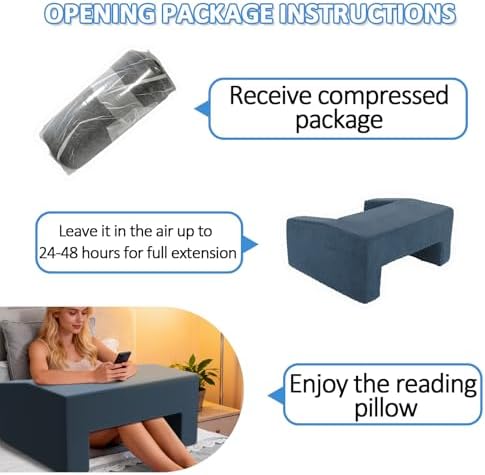 Lap Desk Pillow with Removable Cover Adjustable Angle Gaming & Machine Washable Reading Pillow for Adults Multipurpose Laptop Bed Tray with Arms for Working - Image 7