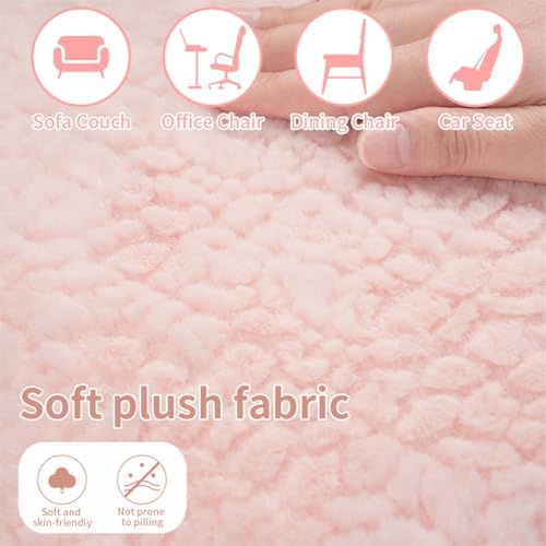 Cute Cat Chair Cushion Kawaii Dog Plush Desk Seat Cushions Soft Seat Cushions for Office Playroom Gaming Accessories Room Bedroom Decor (Pink Sheep) - Image 4