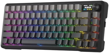 Redragon K724 PRO Wireless 81-Key Gasket Gaming Keyboard, TFT Screen & Knob by REDRAGON