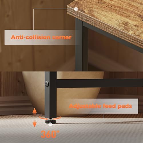 Mericonia 48 Inch Computer Desk & 32 Inch Small Rolling Desk, 2pcs - Image 7