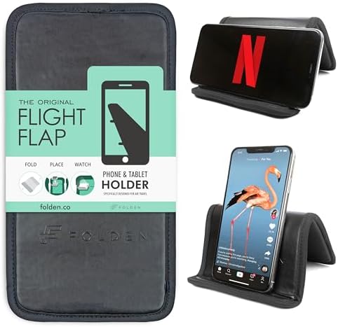 Flight Flap Airplane Phone Holder - Foldable Phone Stand for Plane Travel by FlightFlapbyFolden