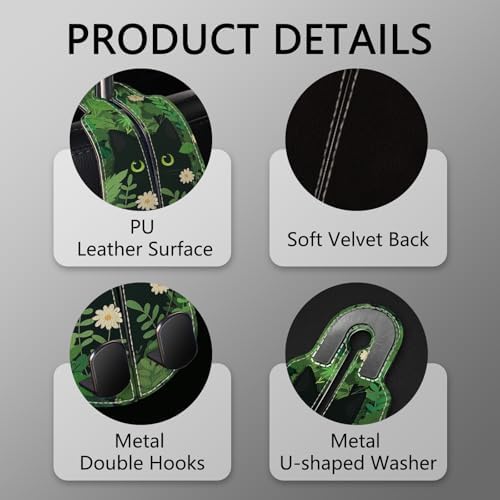 Blusabaca 2PCS Car Seat Headrest Hooks, Purses Bags Holder, Black Cat - Image 4