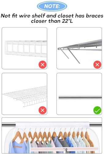 KEETDY 35" Hanging Garment Bags for Closet Storage Large Clear Garment Bags for Hanging Clothes Garment Rack Cover Coat Protector for Suit, Wardrobe, Bottom Enclosed - Image 7