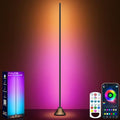 Tyute RGB Corner Floor Lamp, LED Standing Lamp with Luminous Base, Music Sync and 16 Million Colors, App & Remote Control, Color Changing Mood Light for Bedroom, Living Room, Gaming Room by TYUTE