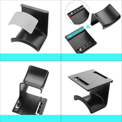 YAODHAOD Headset Hanger Holder Wall Mount, Sticky Headset Stand Holder Clip Under Desk for All Headphone/Controller (Black,Removable Hanging Style) - Image 5