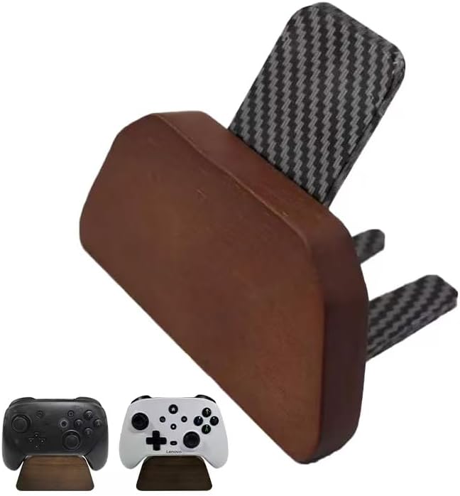 Solid Wood Gamepad Stand, Controller Holder for PS4 PS5 Xbox | This holder tidies gaming desk, fits most controllers, nice decor, ideal gift for father, son & boyfriend by Unknown