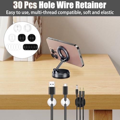 190Pcs Cable Management Kit, Self-Adhesive Cord Clips for Desk Office Home - Image 6