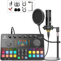 M100 Podcast Equipment Bundle,Dual XLR‑3.5 Condenser Mics,Pop‑Filter by SquarockTek