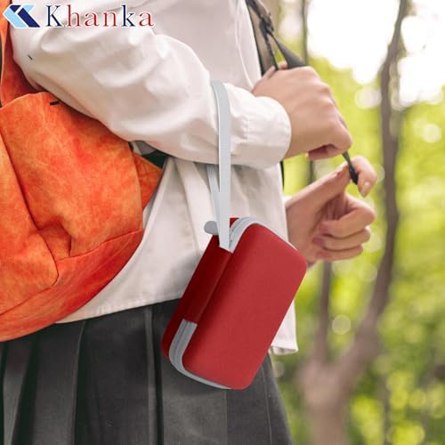 khanka Hard Travel Case for Anbernic RG34XX Handheld Game Console,Red - Image 6