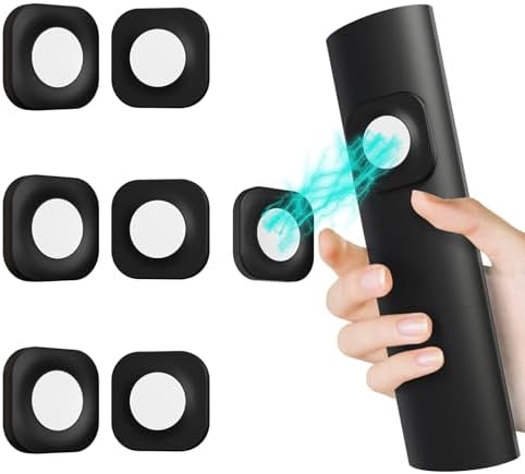 Magnetic Silicone Remote Control Holder Wall Mount for TV Fan 6 Pack Black by Vaszu