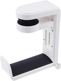 Rotating Headphone Stand, Gaming Headset Stand, Headphone Hanger Hook Under Desk with 360 Degree Swivel & Cable Clip Organizer, Adjustable Clamp-on Headset Holder Mount Hook, Space Saving, White by Heran