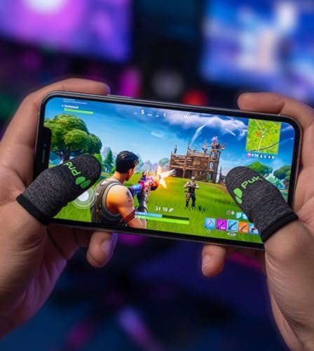 PuK Gaming Thumb Sleeves 10 Pack, Aim Faster and Sweat Less, Ultra Thin Breathable Finger Sleeves for Mobile Gaming, Smooth Glide and Precision Control for FPS and Battle Royale Games - Image 4