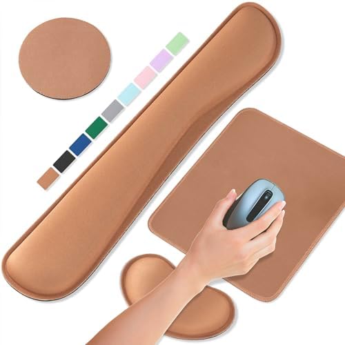 Office Ergonomic Memory Foam Computer Mouse and Keyboard Wrist Rest pad Support Carpal Tunnel, Wrist Rest for Keyboard and Mouse, Wrist Support Set by ABRONDA