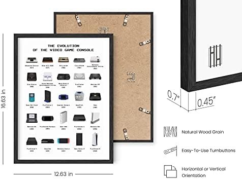 HAUS AND HUES Video Game Framed Art – Gaming Room Decor & Posters for Boys – Black Frame 12x16 - Image 3