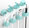 8 Pack Cord Organizer, Magnetic Cable Clips, Under Desk Management, Blue by Costop