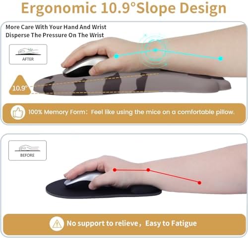 L-SPOUTTO Ergonomic Mouse Pad with Wrist Rest,Cute Mouse Pad Wrist Support - Image 5