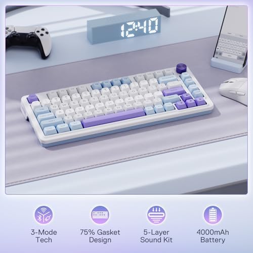 Redragon K673 PRO Wireless 81-Key RGB Gasket Gaming Keyboard, Scroll Knob - Image 2