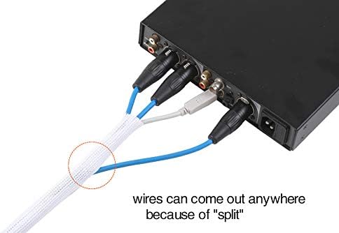 Alex Tech 10ft - 3/4 inch Cord Protector Wire Loom Tubing Cable Sleeve Split Sleeving for USB Cable Power Cord Audio Video Cable - Protect Cat from Chewing Cords - White - Image 3