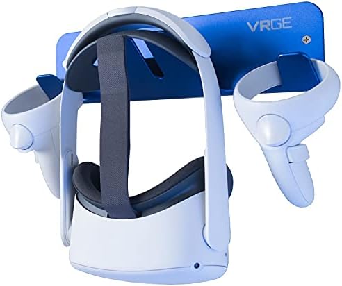 VRGE VR Wall Mount Storage Stand Hook - for Meta/Oculus Quest 3/2 - Rift-S - HTC Vive Pro - PS5 VR2 - Valve Index and Mixed Reality Headsets by VRGE