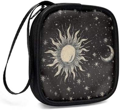 Sun Moon Star Headphones Carrying Case, Travel Portable Storage Bags for Bluetooth Wireless Headphones, Cords, Cable, Earbuds, Charger, USB Flash Driver, MP3 - Image 3