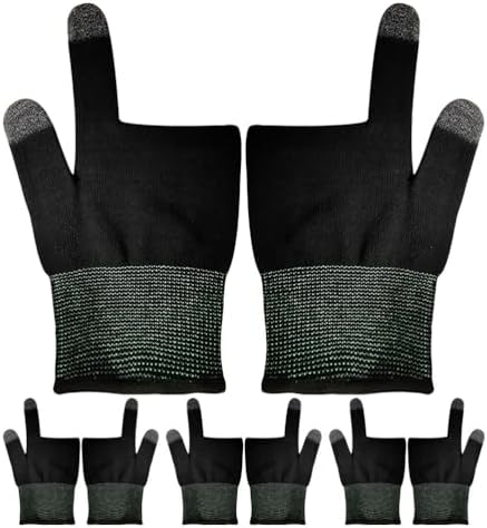 GALPADA 4 Pairs Touchscreen Finger Sleeves for Gaming Breathable Knit Finger Gaming Gloves with Grip for Mobile Cycling Climbing Billiards Elastic Snug Fit by GALPADA