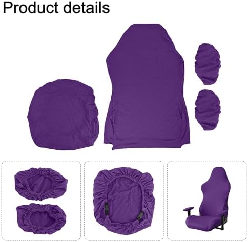 Stretch Gaming Chair Cover, Soft and Comfortable, Dust Protection, Modern Design, for Office Computer Racing Seat(Purple) - Image 5