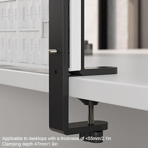 Pegboard Wall Organizer Panels.Clamp Desk with, No Drilling Required, 120 x 40 cm, Stylish Desk Shelf for Home Office & Gaming, Perfect Desk Accessory for Enhanced Productivity - Image 4