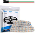 WS2812B LED Strip Lights, 16.4FT 5V, White PCB IP65, 300 LEDs by icever