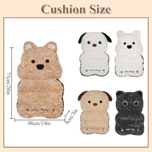 Cute Cat Chair Cushion Kawaii Dog Plush Desk Seat Cushions Soft Seat Cushions for Office Playroom Gaming Accessories Room Bedroom Decor - Image 2