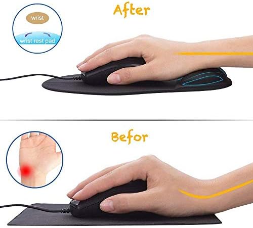 Office Mousepad with Gel Wrist Support - Ergonomic Gaming Desktop Mouse Pad Wrist Rest - Design Gamepad Mat Rubber Base for Laptop Computer -Silicone Non-Slip Special-Textured Surface (07Purple) - Image 4