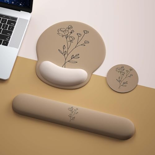 Mouse Pad with Keyboard Wrist Rest,Ergonomic Mousepad Support Set - Image 2