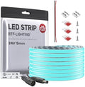 BTF-LIGHTING UL Listed Ice Blue Color 5mm Width FCOB COB LED Strip Light by BTF-LIGHTING