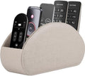 Remote Control Holder,TV Remote Caddy/Box with 5 Compartments,Bedside Table Organizer for Controller,Glasses,makeup brushes,jewelry and Media Player,Pen/Pencil Storage (Cream) by RHCSZ