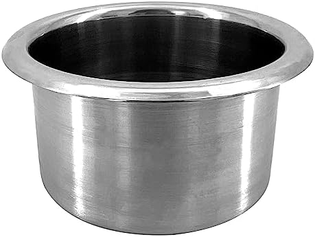 ISURE MARINE 4Pcs 3" Stainless Steel Drop-in Anti-Spill Cup Holder with Non-Slip Washer,Heavy Duty Poker Table Cup Holder Inserts Fits Standard Soda Can for Desk, Boats, RV Cars & Trucks - Image 2