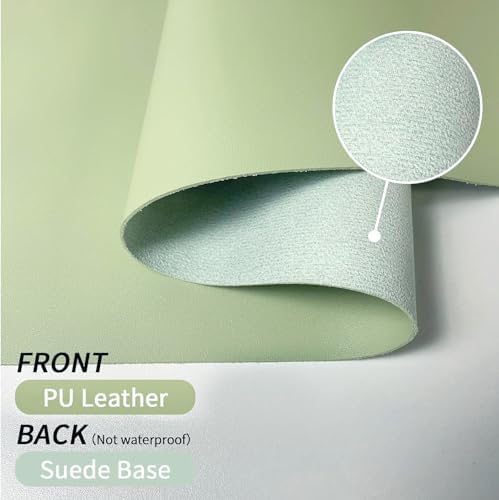 Bloss Green Desk Mat, Mouse Pad, Waterproof Leather Desk Pad, Desk Matt for Desktop, Non-Slip Desk Pad Mat for Office Work/Home (27.6 x 13.8 Inches) - Image 5