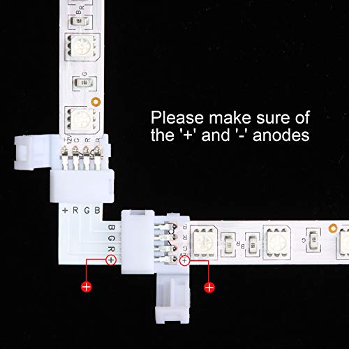 Honoson 4 Pin RGB LED Strip Connector Kit for 5050 LED Light Strips - Image 2
